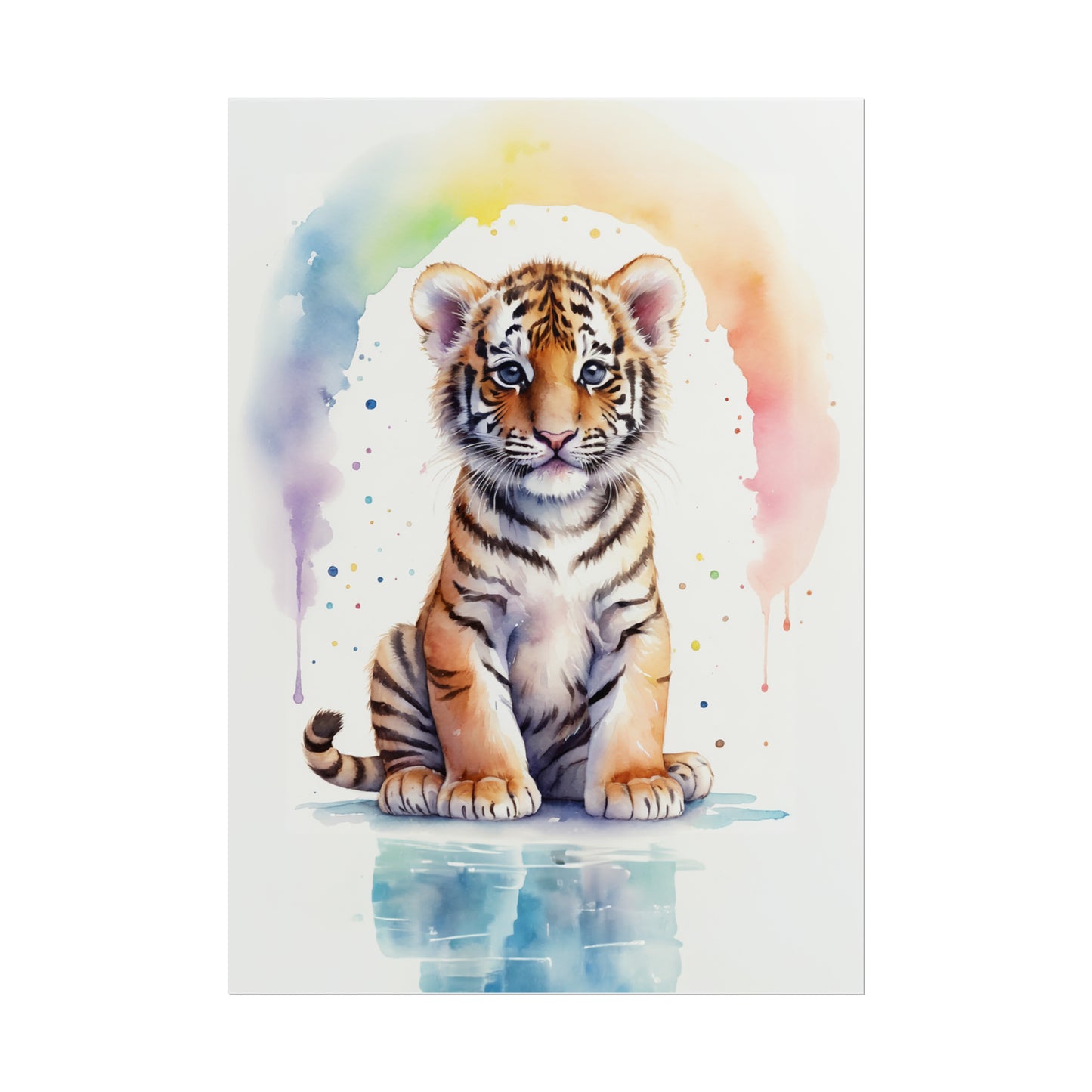 Tiger Cub with Rainbow