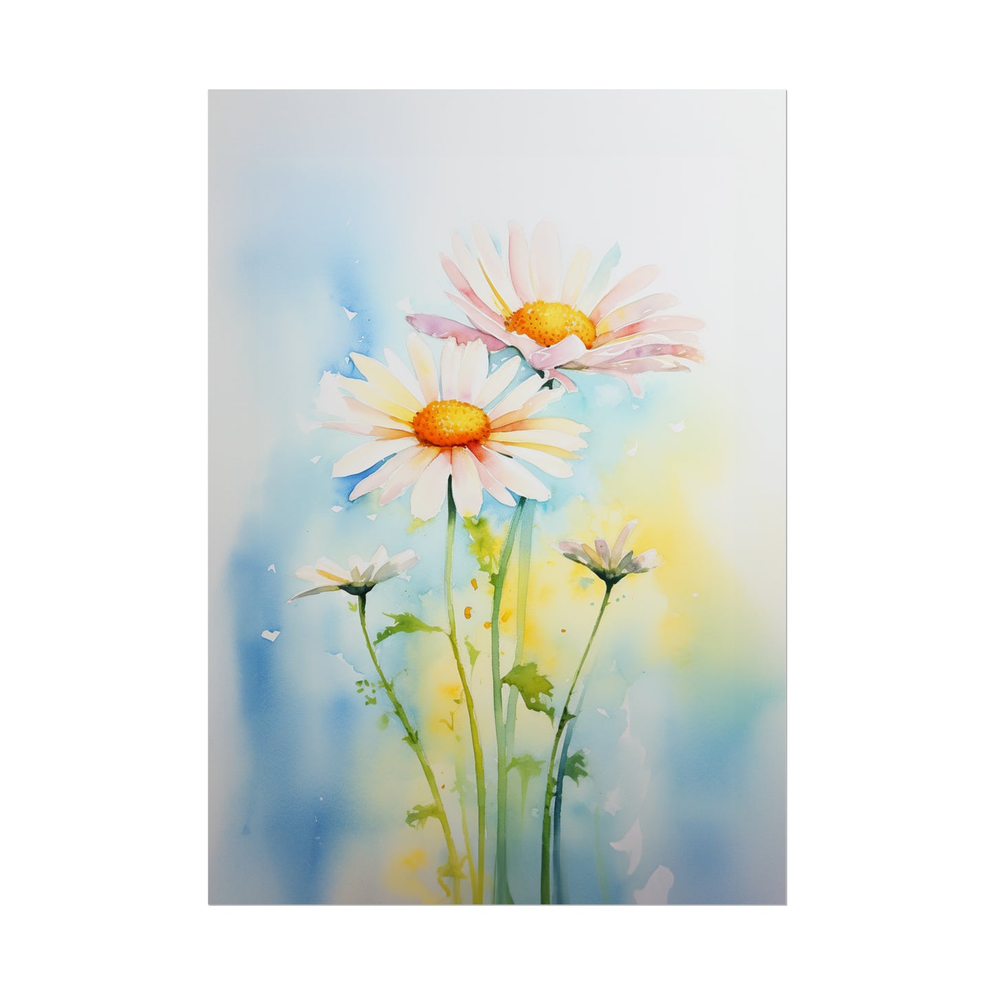 Watercolor Daisies