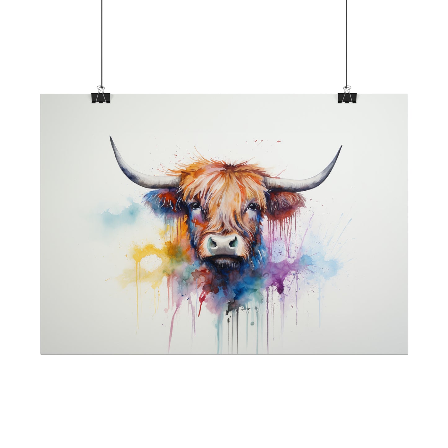 Rainbow Highland Cow