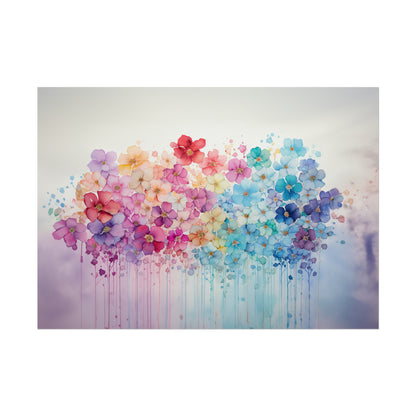 Alcohol Ink Wall of Flowers