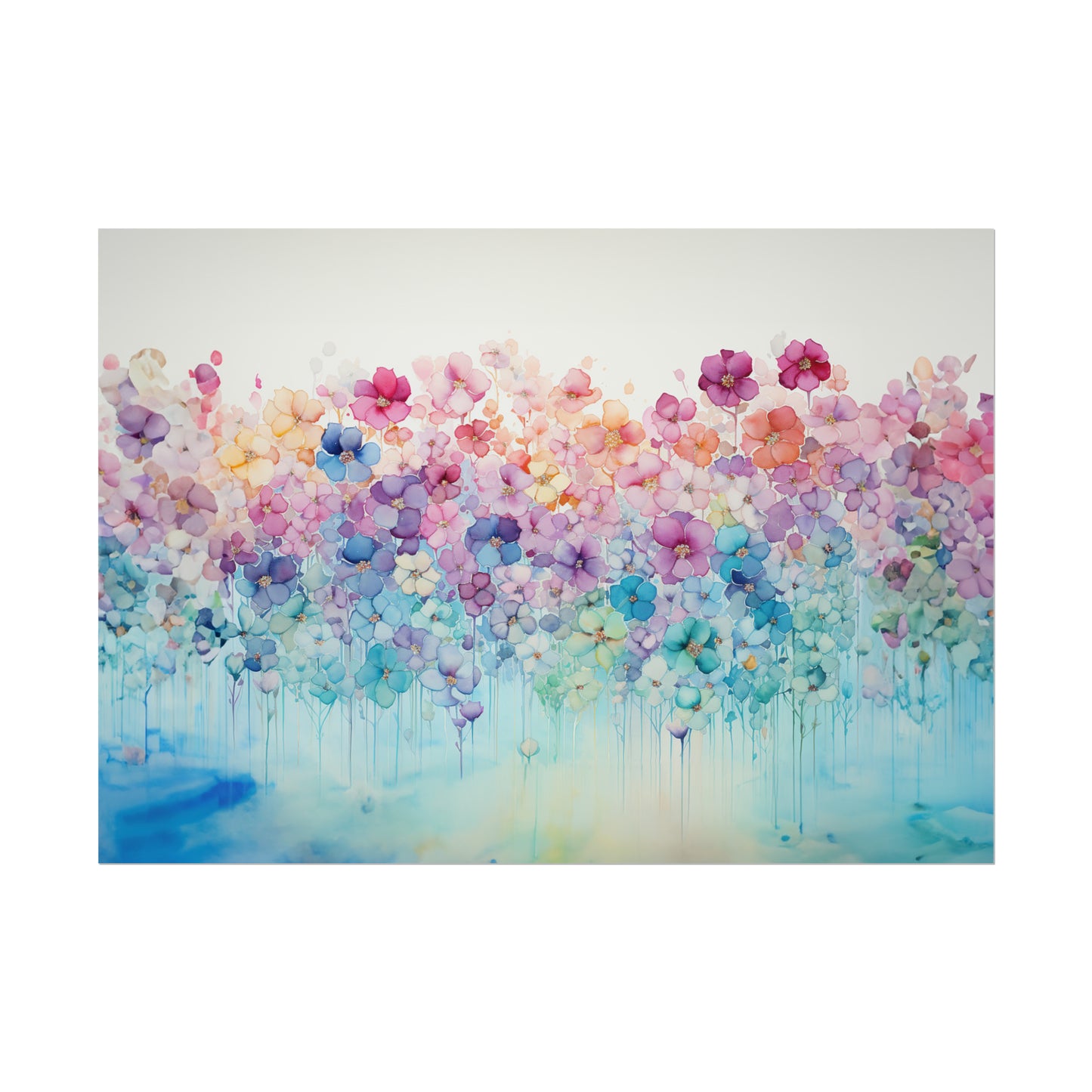 Alcohol Ink Wall of Flowers