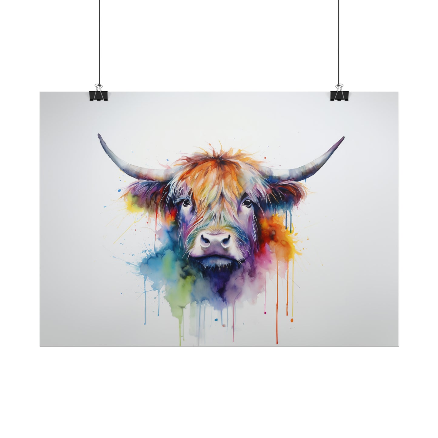 Rainbow Highland Cow