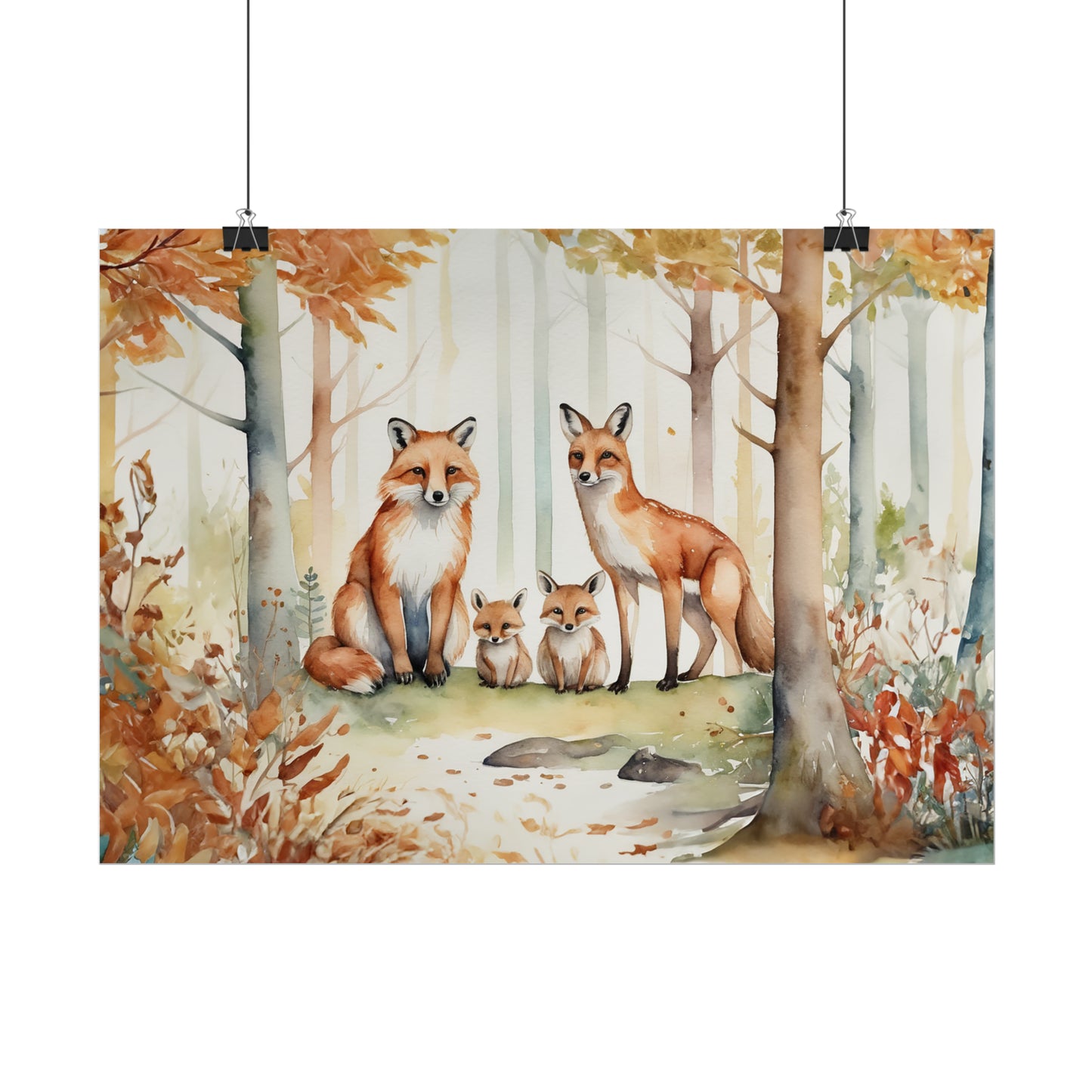 Woodland Fox Family