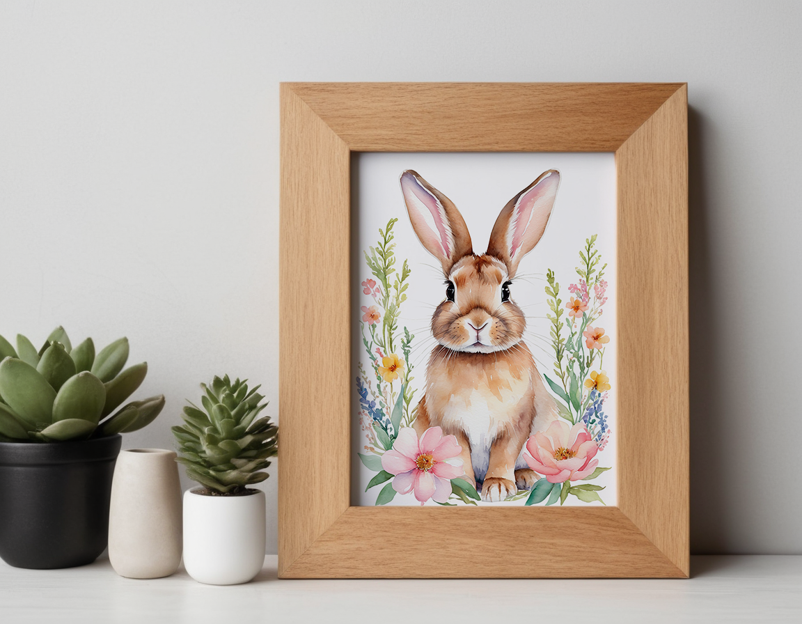 Bunny in Wildflowers