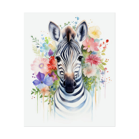 Zebra in Wildflowers