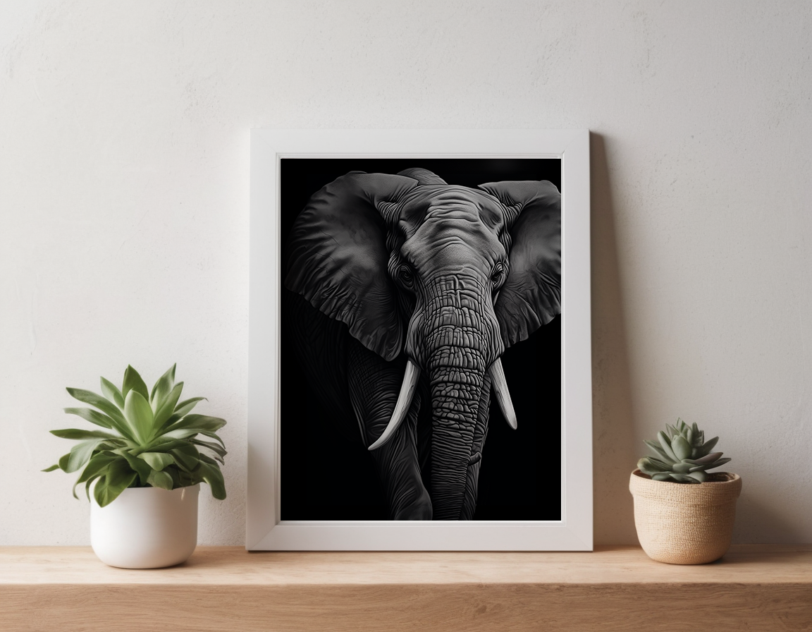 Black & White Elephant