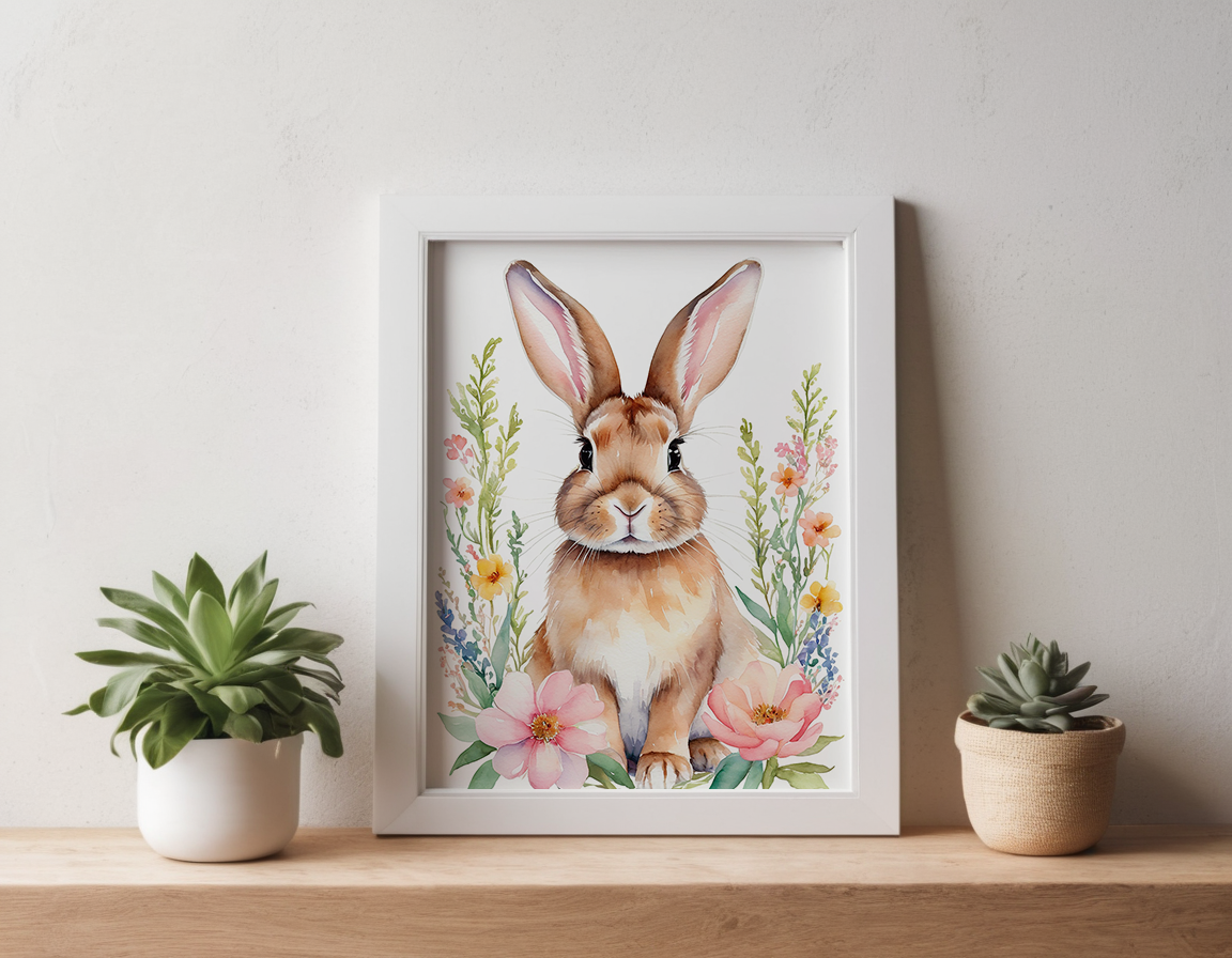 Bunny in Wildflowers