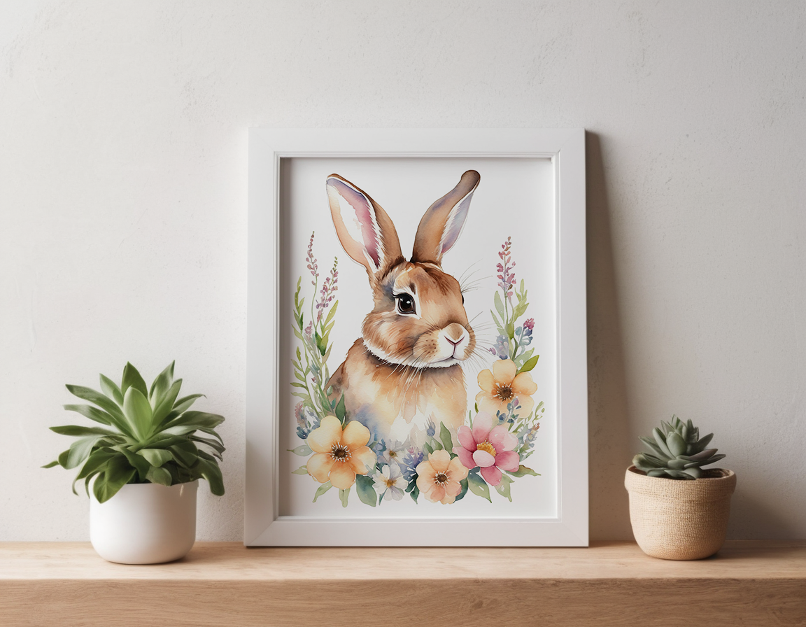 Bunny in Wildflowers