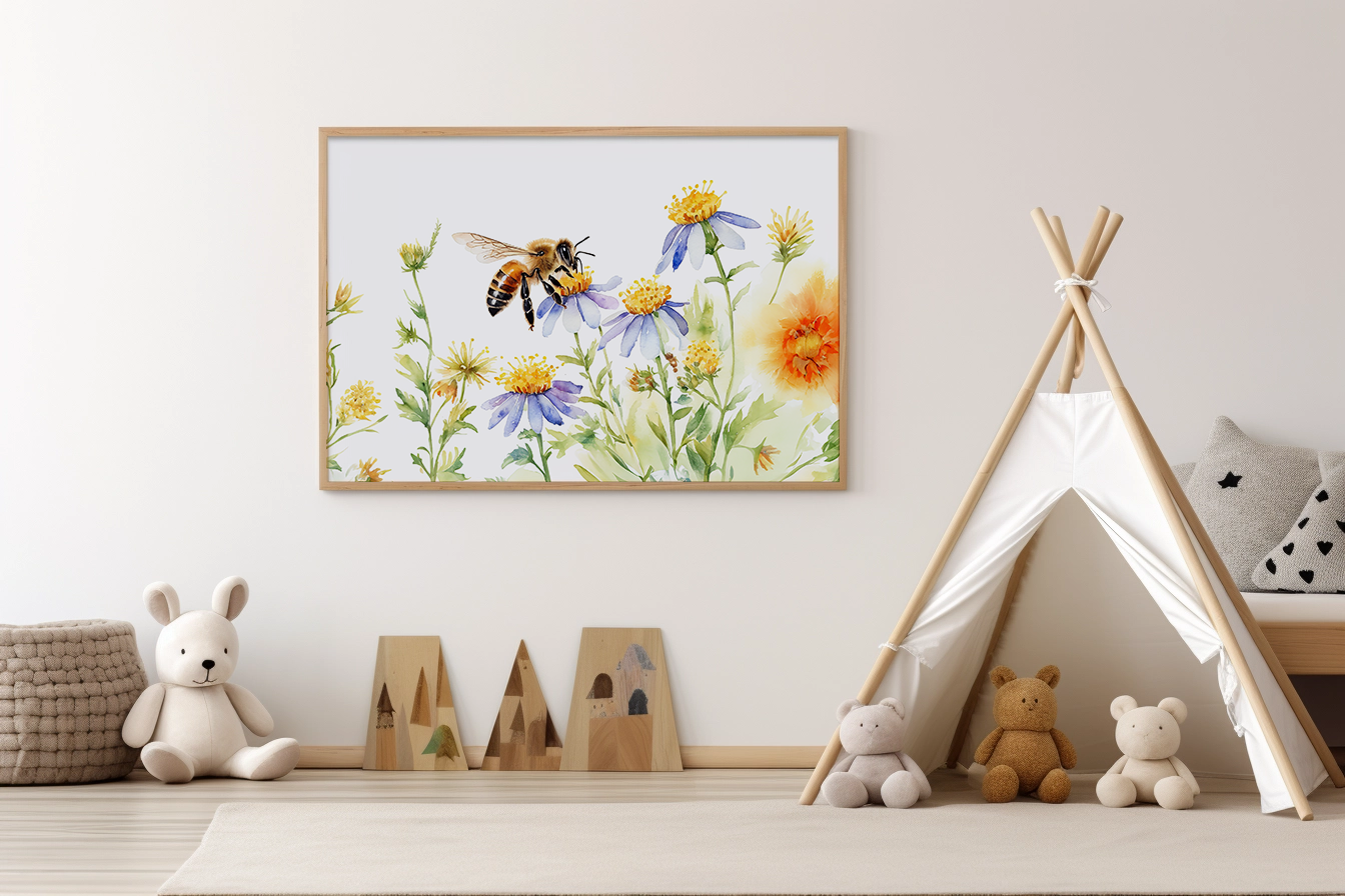 Bee on Wildflowers