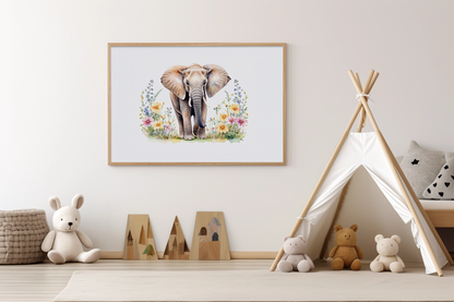 Elephant in Wildflowers