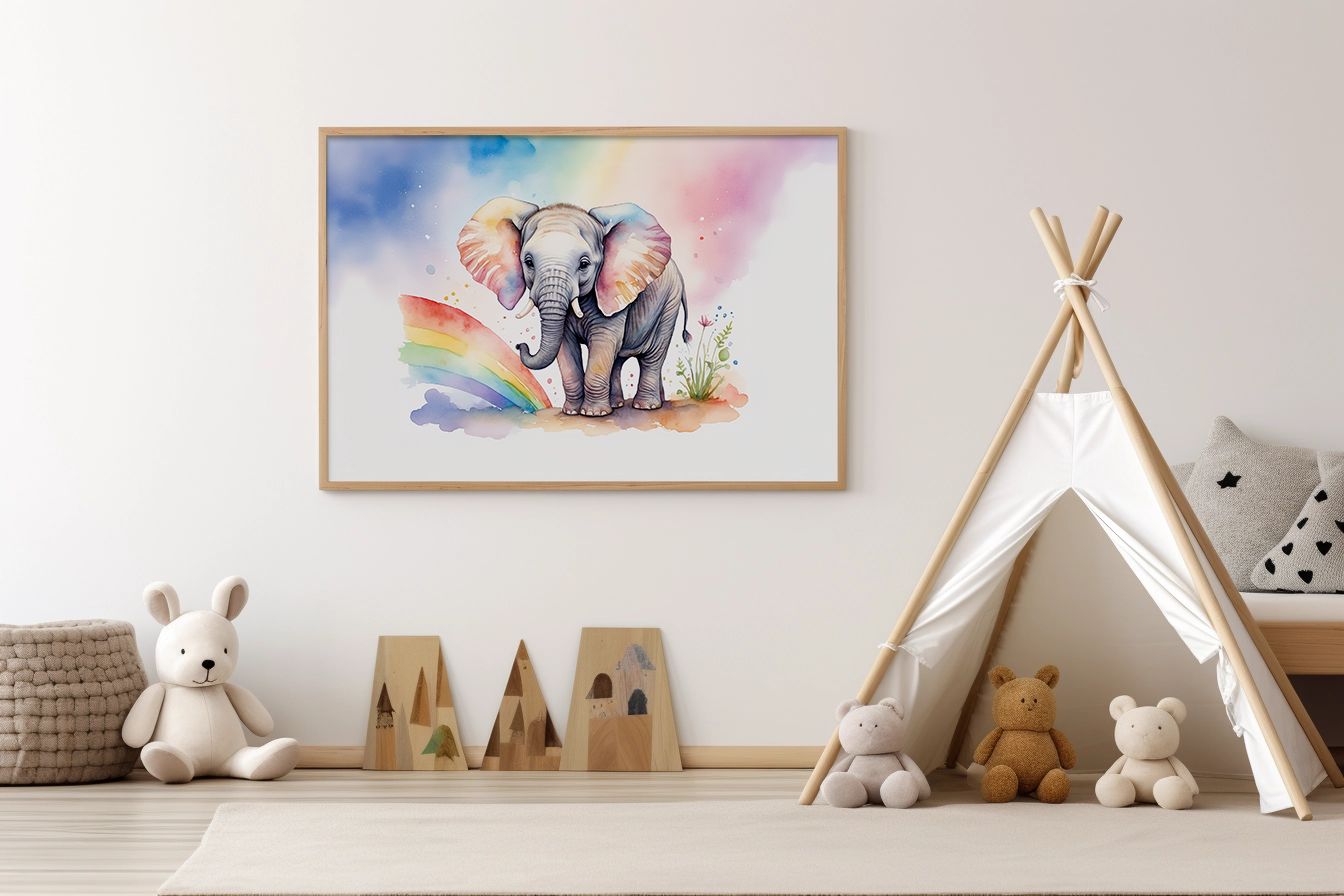 Rainbow Skies Elephant