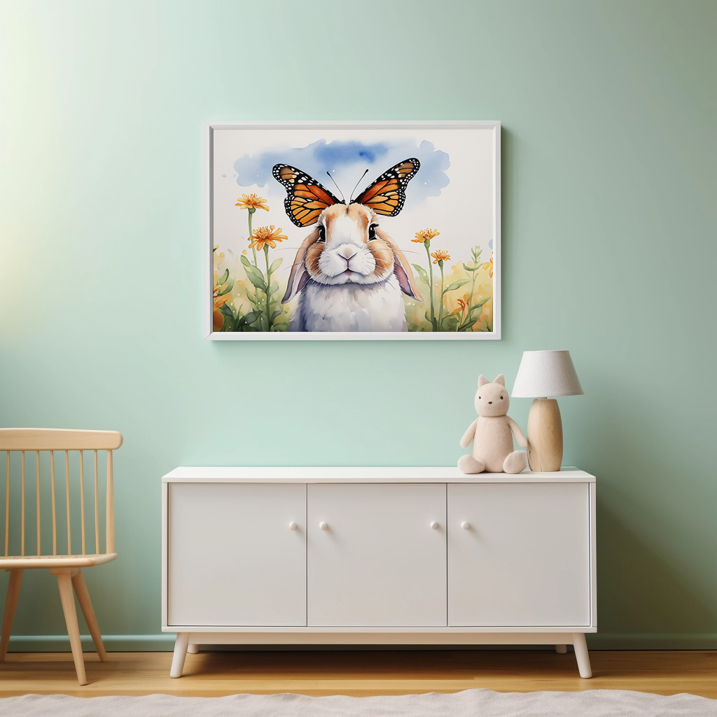 Bunny with Butterflies