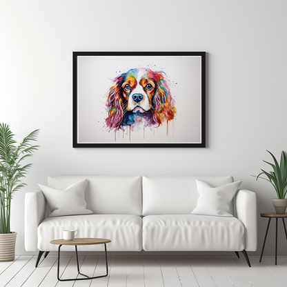 Rainbow Cavalier King Charles Spaniel