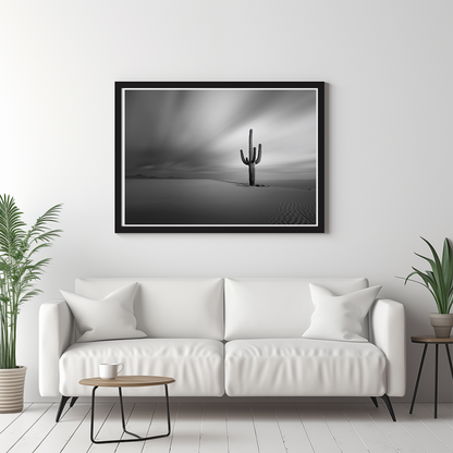 Black and White Cactus