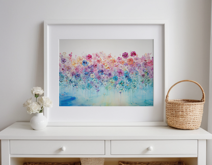 Alcohol Ink Wall of Flowers