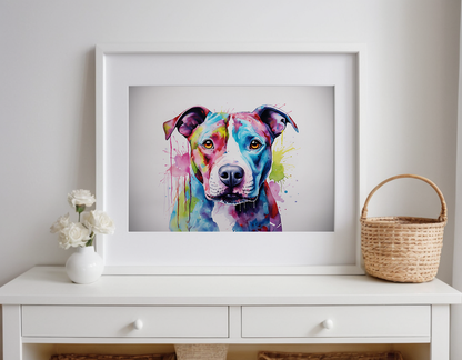 Rainbow American Pitbull