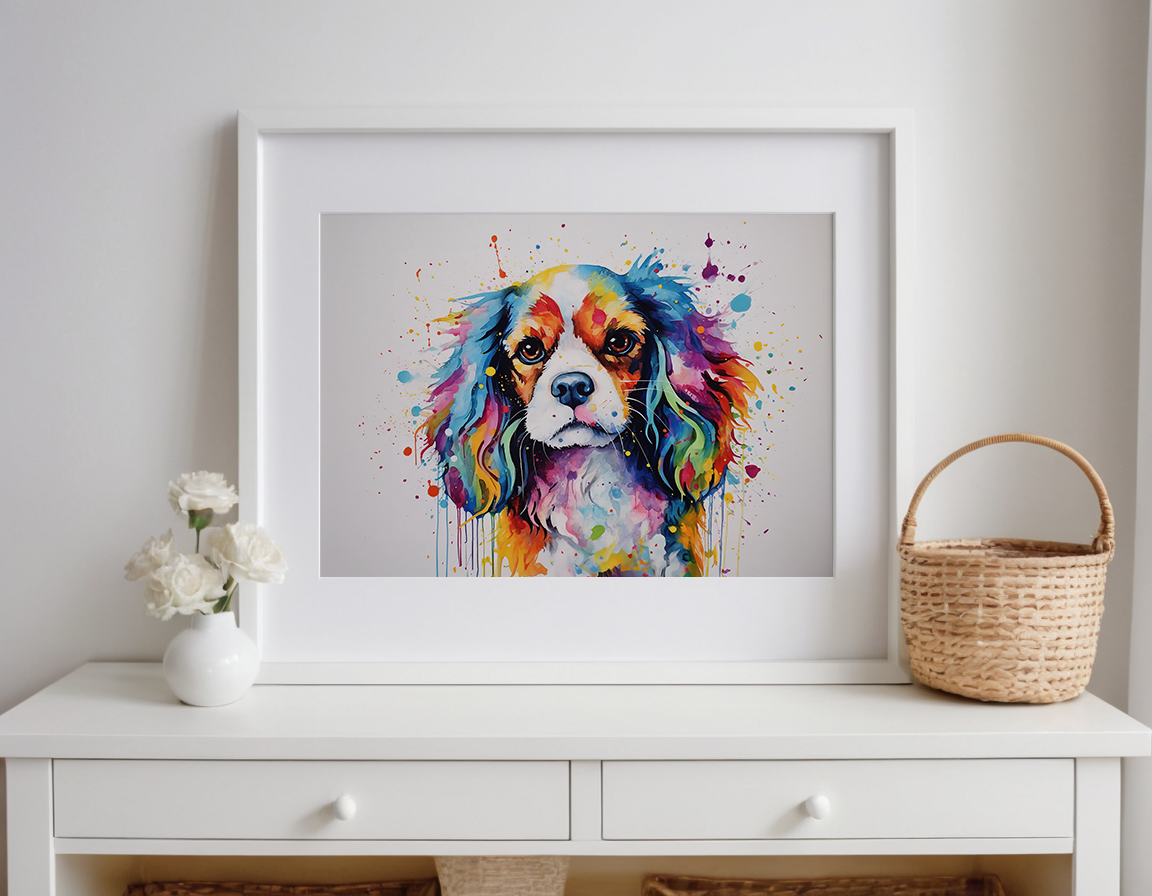 Rainbow Cavalier King Charles Spaniel