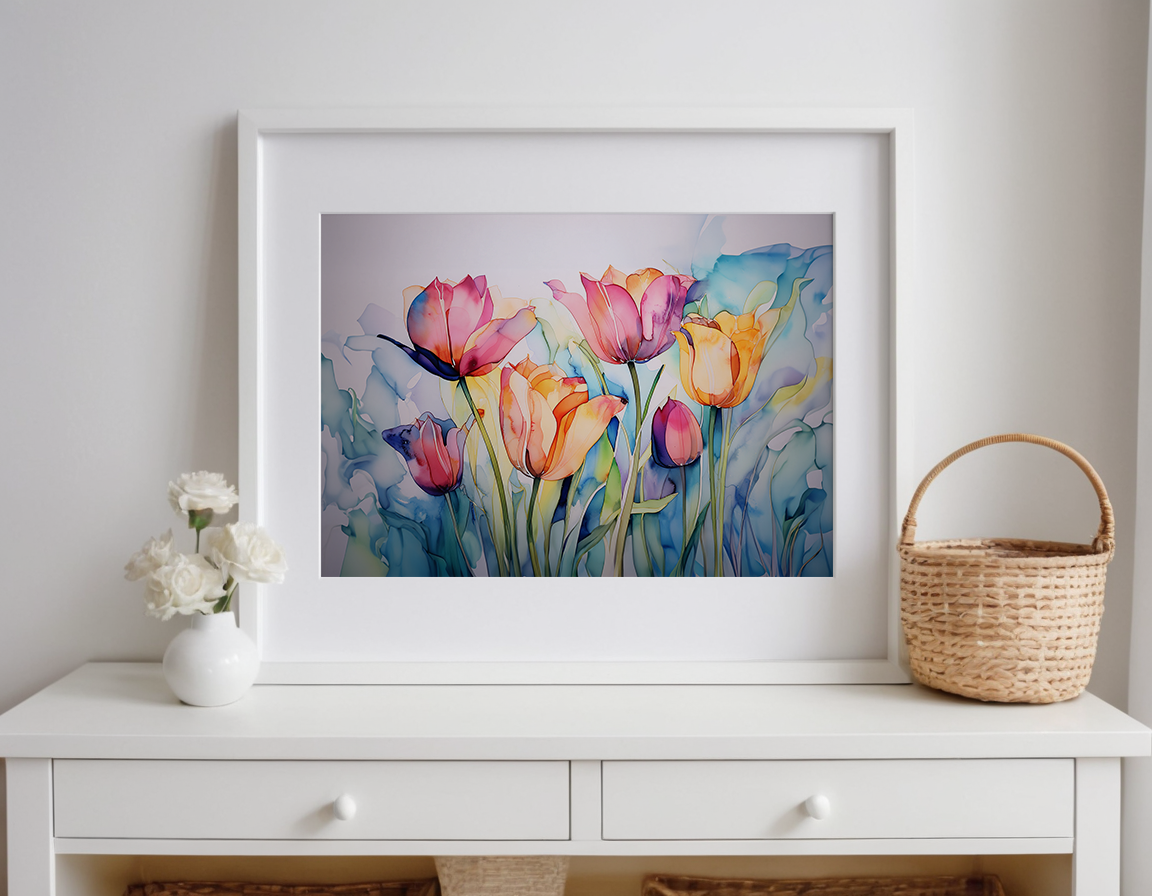 Alcohol Ink Tulips