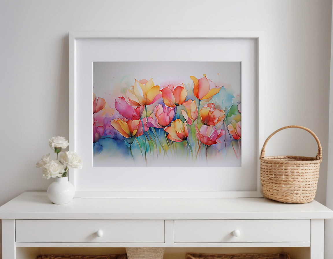 Alcohol Ink Tulips