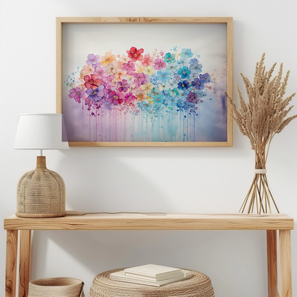 Alcohol Ink Wall of Flowers