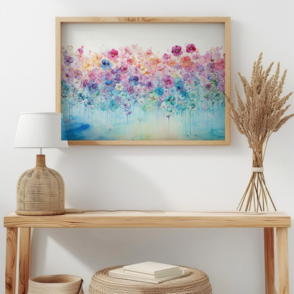 Alcohol Ink Wall of Flowers