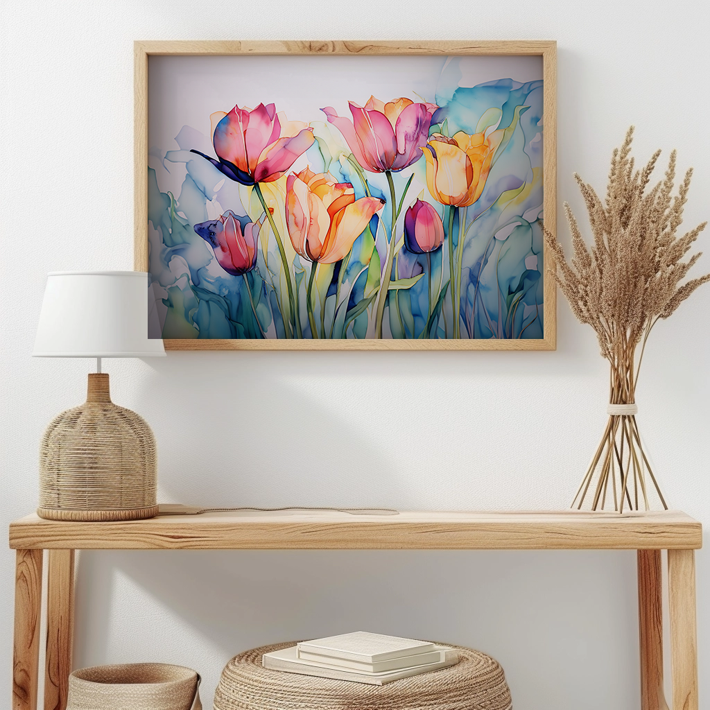 Alcohol Ink Tulips