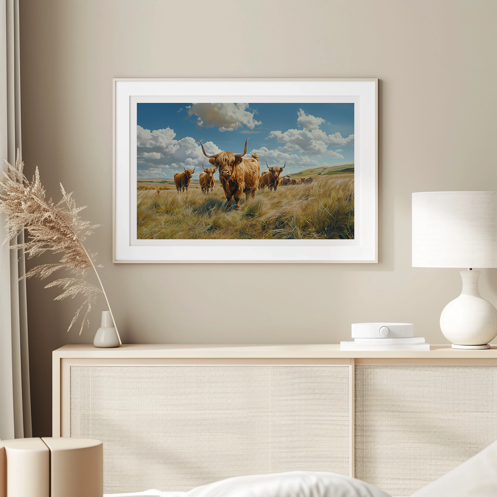 Highland Cows in a Field